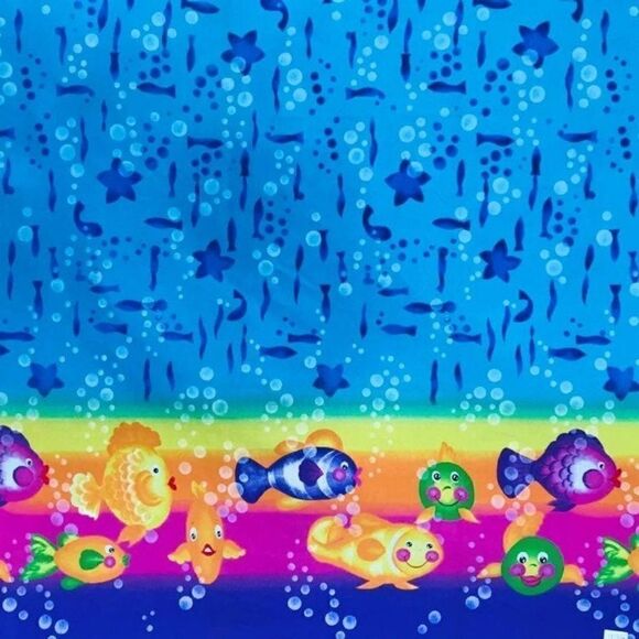Rainbow Fish Border Fabric Donna Dewberr - Picture 6 of 6